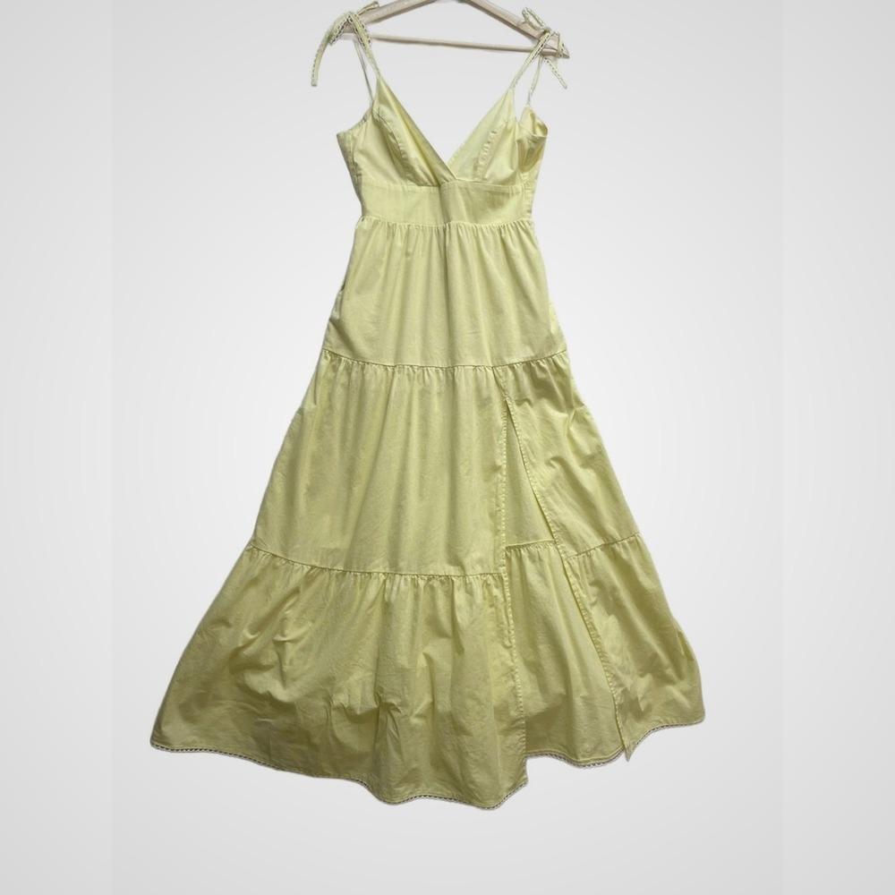 Womens‎ Vintage Handmade Yellow Sundress Size S Babydoll Boho Fairy Tiered